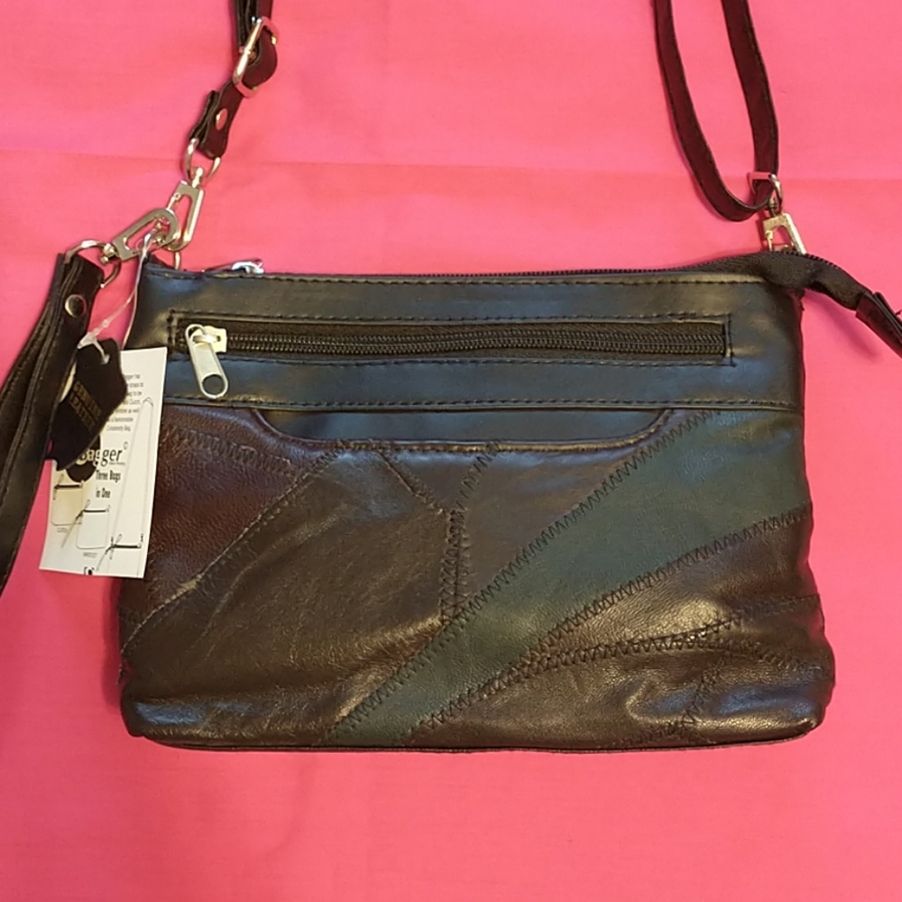 Three Bagger Leather Patchwork Bag